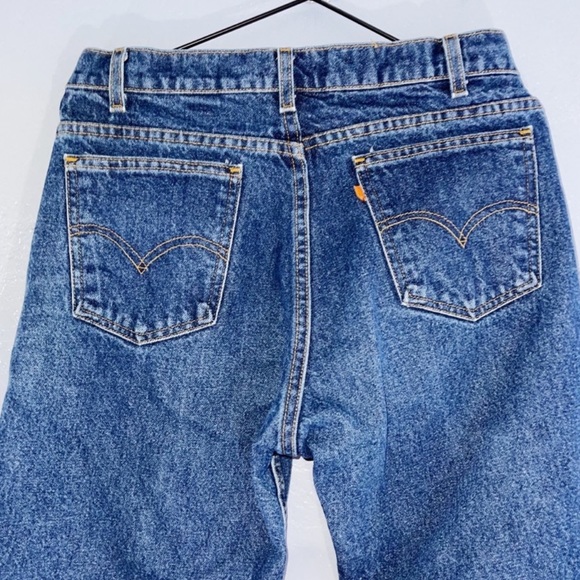 Levi's 505 90s ORANGE TAB JEANS DARK WASH 33/30" - Picture 3 of 9